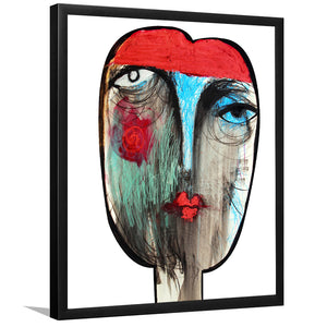 Colorful Abstract Face Paint Framed Wall Art Prints - Painting prints, Framed Prints,Framed Art, Prints for Sale