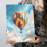Colorful Air Balloon Water Color Painting Wall Art Canvas Prints Wall Art, Home Living Room Decor, Large Canvas
