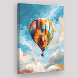 Colorful Air Balloon Water Color Painting Wall Art Canvas Prints Wall Art, Home Living Room Decor, Large Canvas