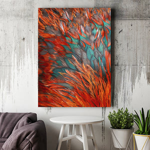 Colorful Bird Feathers Colorfull Canvas Wall Art - Canvas Prints, Prints for Sale, Canvas Painting, Home Decor
