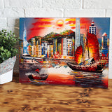 Colorful City Scenery Painting Canvas Wall Art - Canvas Prints, Prints for Sale, Canvas Painting, Home Decor