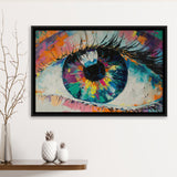 Colorful Eye Graffiti 3 Framed Canvas Prints Wall Art - Painting Canvas,Floating Frame, Painting Prints,For Sale