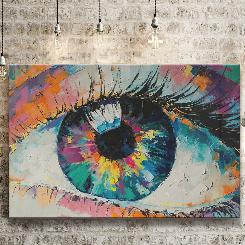 Colorful Eye Graffiti 3 Canvas Prints Wall Art - Painting Canvas,Wall Decor, Painting Prints,For Sale