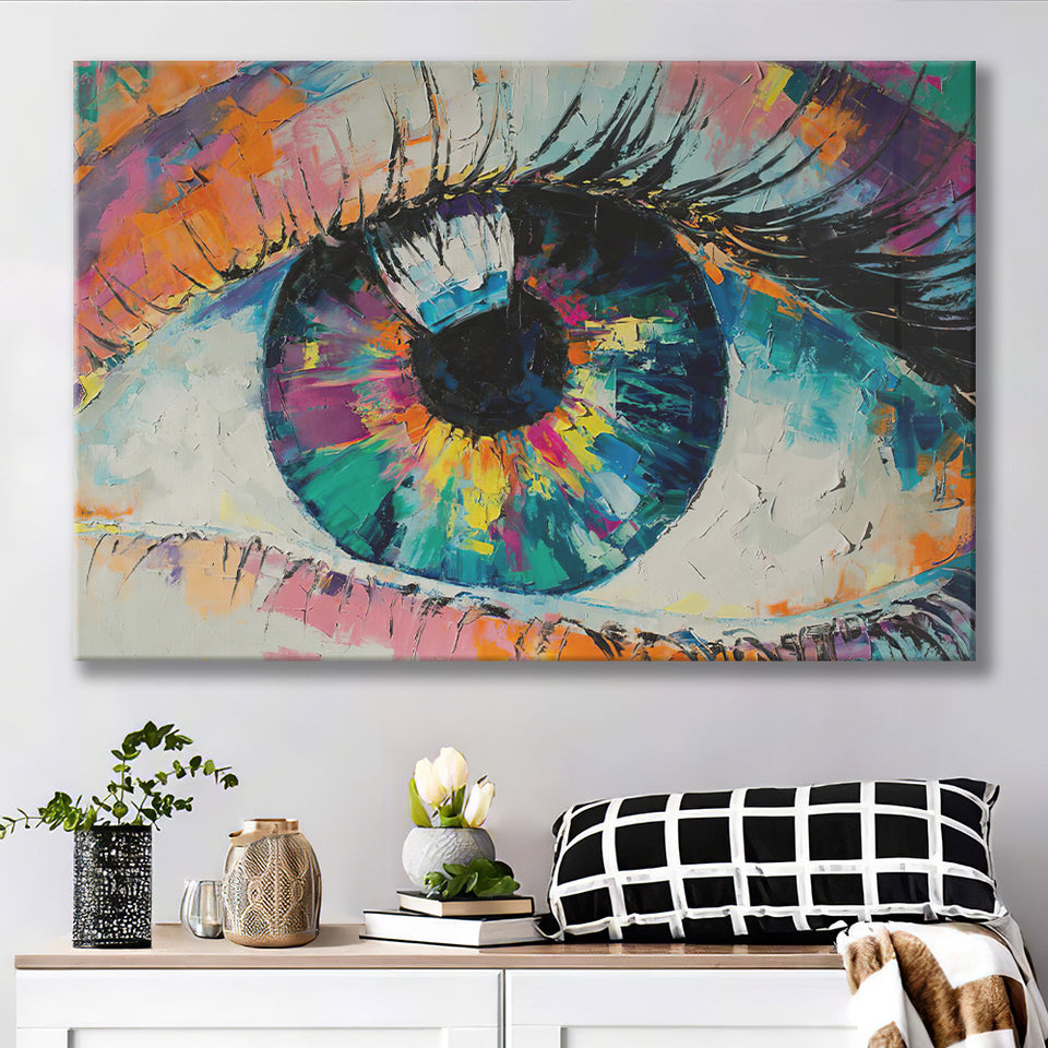 Colorful Eye Graffiti 3 Canvas Prints Wall Art - Painting Canvas,Wall Decor, Painting Prints,For Sale