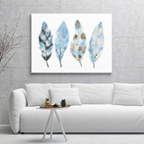 Colorful Feathers Watercolor Art Print Canvas Wall Art - Canvas Prints, Prints for Sale, Canvas Painting, Home Decor