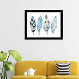 Colorful Feathers Watercolor Art Print Framed Wall Art Print - Framed Art, Prints for Sale, Painting Art, Painting Prints
