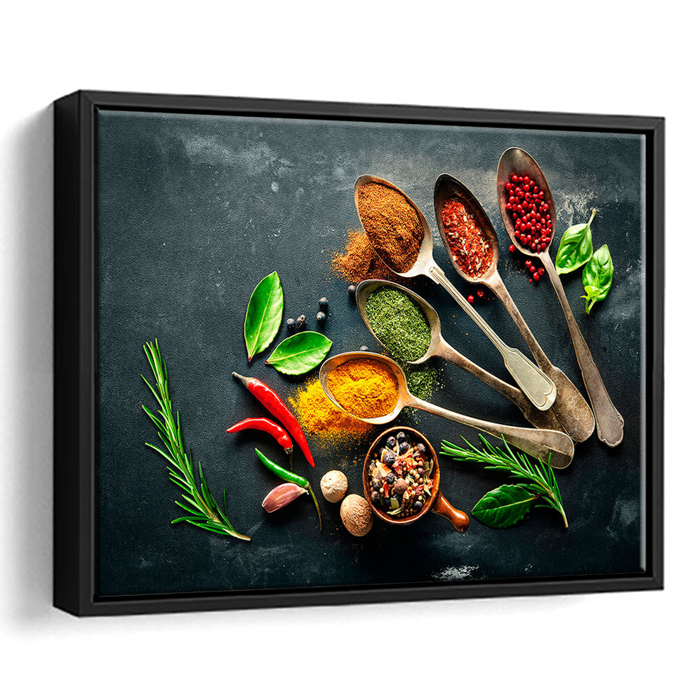 Colorful Kitchen Framed Canvas Prints Wall Art Decor, Framed Picture, Floating Frame