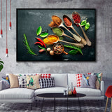Colorful Kitchen Framed Canvas Prints Wall Art Decor, Framed Picture, Floating Frame