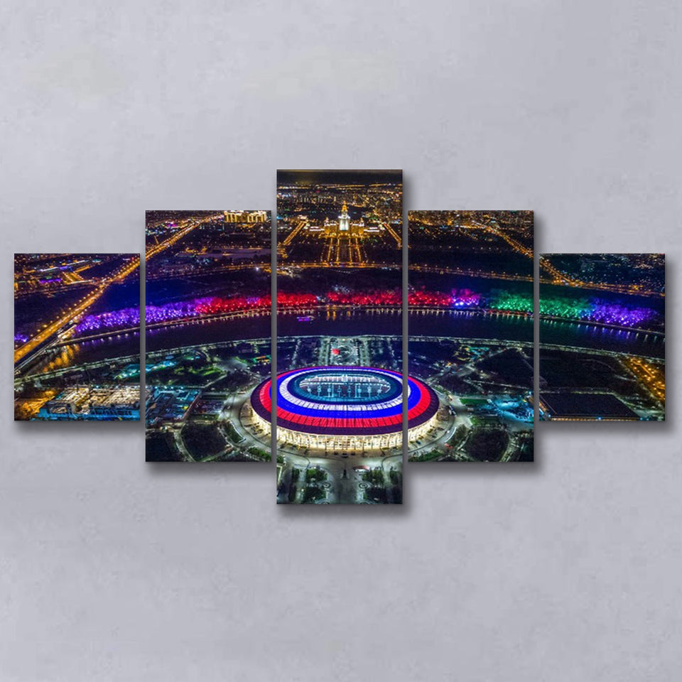 Colorful Luzhniki Stadium, Stadium Canvas, Sport Art, Large Canvas, Multi Panels, Canvas Prints Wall Art Decor