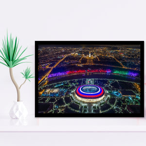Colorful Luzhniki Stadium, Stadium Canvas, Sport Art, Gift for him, Framed Art Prints Wall Art Decor, Framed Picture