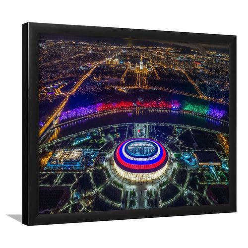 Colorful Luzhniki Stadium, Stadium Canvas, Sport Art, Gift for him, Framed Art Prints Wall Art Decor, Framed Picture