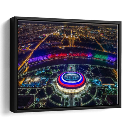 Colorful Luzhniki Stadium, Stadium Canvas, Sport Art, Gift for him, Framed Canvas Prints Wall Art Decor, Framed Picture