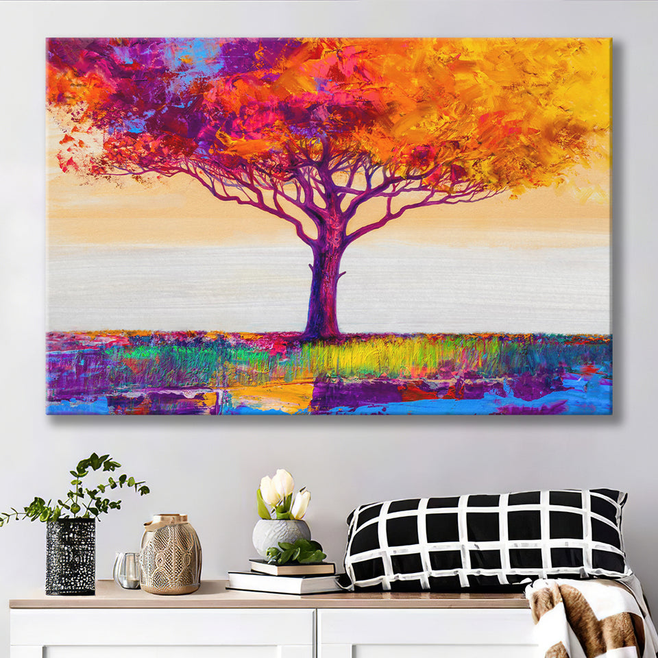 Colorful Tree Print Wall Art Canvas Prints Wall Art Decor - Painting Canvas,Home Decor, Ready to Hang