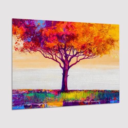 Colorful Tree Print Wall Art Poster Prints Wall Art Decor, Unframe, Poster Art