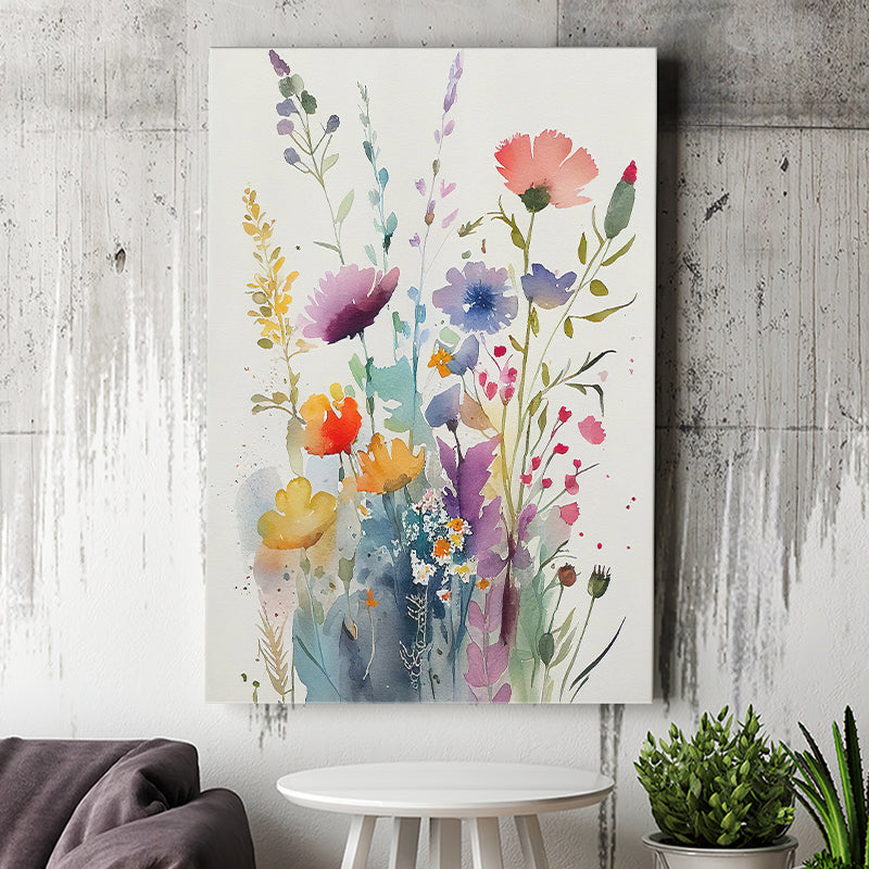 Colorful Wildflower Art, Bright Floral Watercolor Flowers V2 Canvas Pr – UnixCanvas colorful-wildflower-art-bright-floral-watercolor-flowers-v2-canvas-pr-unixcanvas