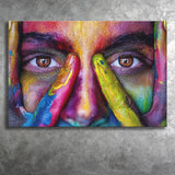 Colorful Woman Face Canvas Prints Wall Art Decor - Painting Canvas, Art Print, Home Decor, Ready to Hang