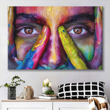 Colorful Woman Face Canvas Prints Wall Art Decor - Painting Canvas, Art Print, Home Decor, Ready to Hang
