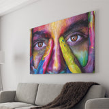 Colorful Woman Face Canvas Prints Wall Art Decor - Painting Canvas, Art Print, Home Decor, Ready to Hang