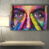 Colorful Woman Face Canvas Prints Wall Art Decor - Painting Canvas, Art Print, Home Decor, Ready to Hang