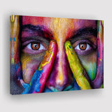 Colorful Woman Face Canvas Prints Wall Art Decor - Painting Canvas, Art Print, Home Decor, Ready to Hang