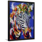 Colorful Zebra Butterflies Modern Framed Art Prints Wall Decor - Painting Prints, African Art, Home Decor,Framed Picture,For Sale