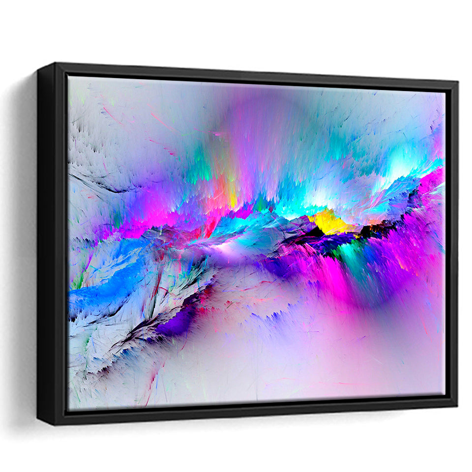 Colorful Abstract Framed Canvas Prints Wall Art Decor, Framed Picture, Floating Frame
