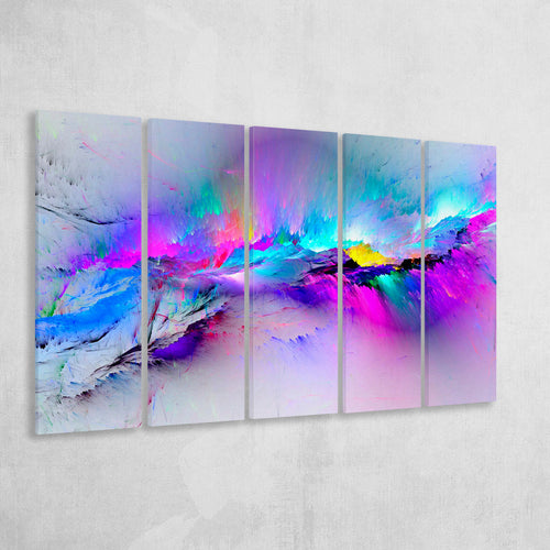 Colorful Abstract 5 Piece B Canvas Prints Wall Art, Multi Panels,Large Canvas