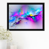 Colorful Abstract Framed Canvas Prints Wall Art Decor, Framed Picture, Floating Frame