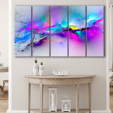 Colorful Abstract 5 Piece B Canvas Prints Wall Art, Multi Panels,Large Canvas