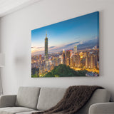 Colorful Nights At Taipei Canvas Prints Wall Art - Painting Canvas, Wall Decor, Canvas Art, For Sale