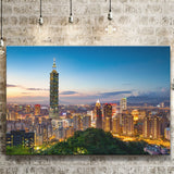 Colorful Nights At Taipei Canvas Prints Wall Art - Painting Canvas, Wall Decor, Canvas Art, For Sale