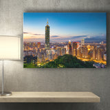 Colorful Nights At Taipei Canvas Prints Wall Art - Painting Canvas, Wall Decor, Canvas Art, For Sale