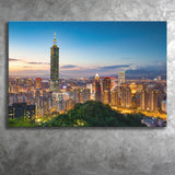 Colorful Nights At Taipei Canvas Prints Wall Art - Painting Canvas, Wall Decor, Canvas Art, For Sale
