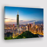 Colorful Nights At Taipei Canvas Prints Wall Art - Painting Canvas, Wall Decor, Canvas Art, For Sale