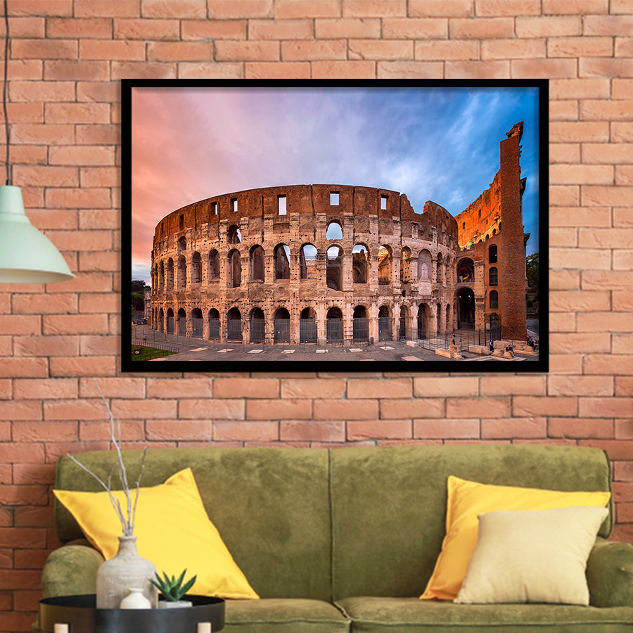 Colosseum Rome Italy, Stadium Canvas, Sport Art, Gift for him, Framed Art Prints Wall Art Decor, Framed Picture