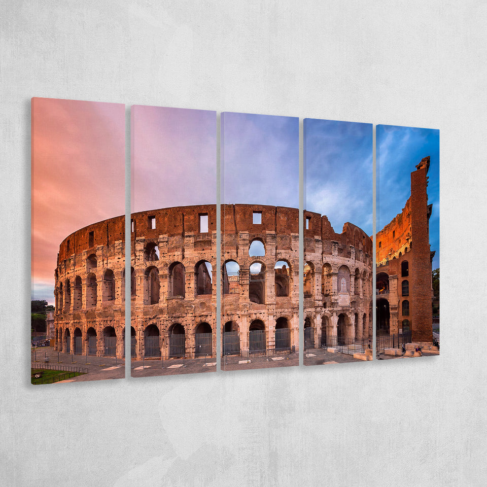 Colosseum Rome Italy, Stadium Canvas, Sport Art, Gift for him, Multi Panels B, Canvas Prints Wall Art Decor