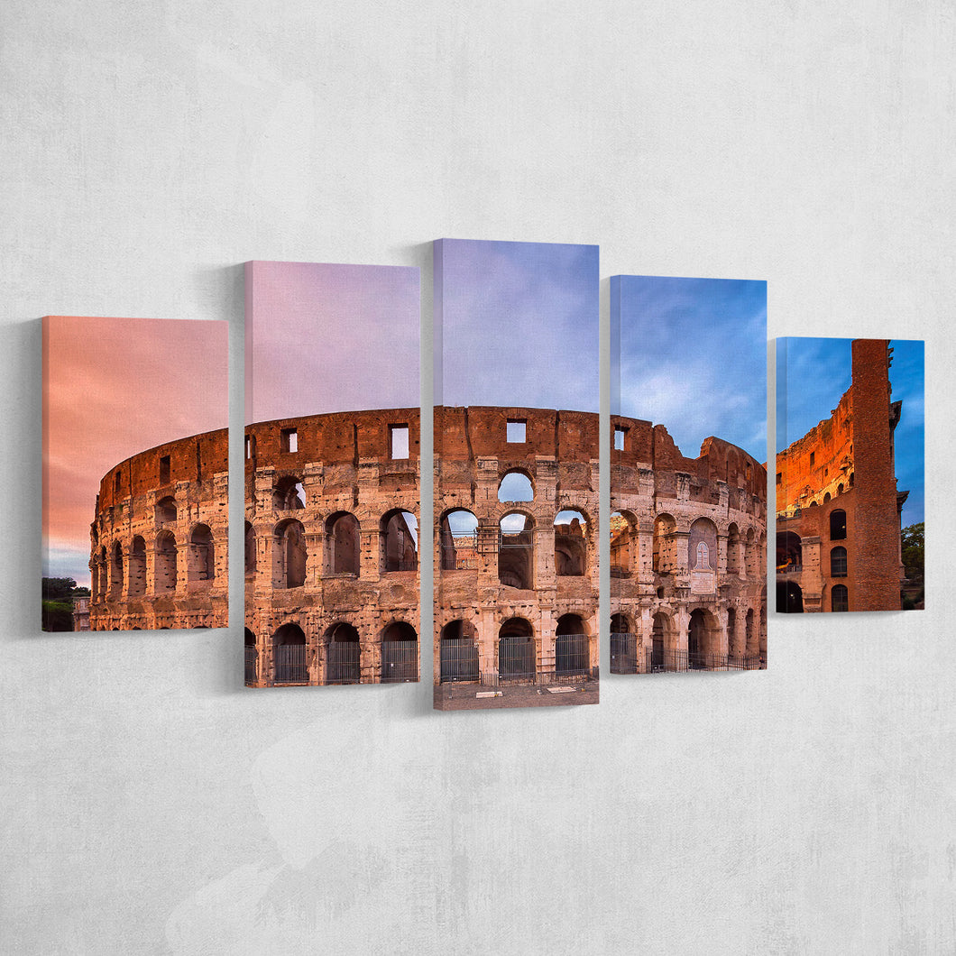Colosseum Rome Italy, Stadium Canvas, Sport Art, Large Canvas, Multi Panels, Canvas Prints Wall Art Decor
