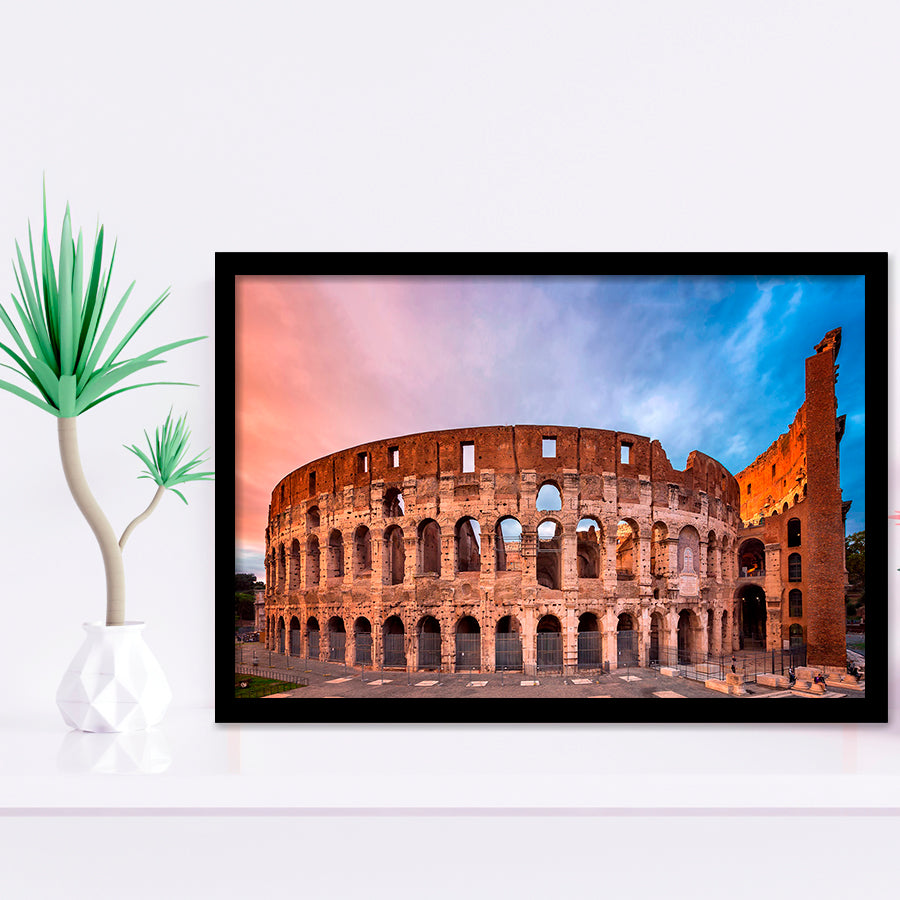 Colosseum Rome Italy, Stadium Canvas, Sport Art, Gift for him, Framed Art Prints Wall Art Decor, Framed Picture