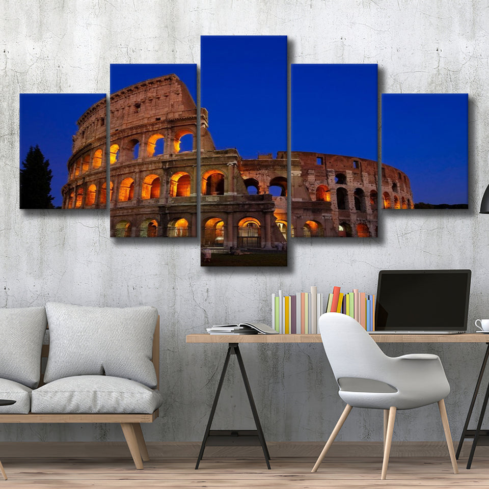Colosseum in Italy, Stadium Canvas, Sport Art, Large Canvas, Multi Panels, Canvas Prints Wall Art Decor