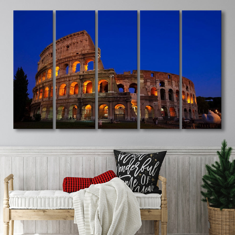 Colosseum in Italy, Stadium Canvas, Sport Art, Gift for him, Multi Panels B, Canvas Prints Wall Art Decor