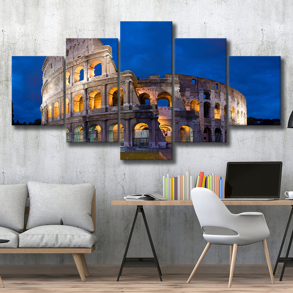 Colosseum in Rome Italy, Stadium Canvas, Sport Art, Large Canvas, Multi Panels, Canvas Prints Wall Art Decor