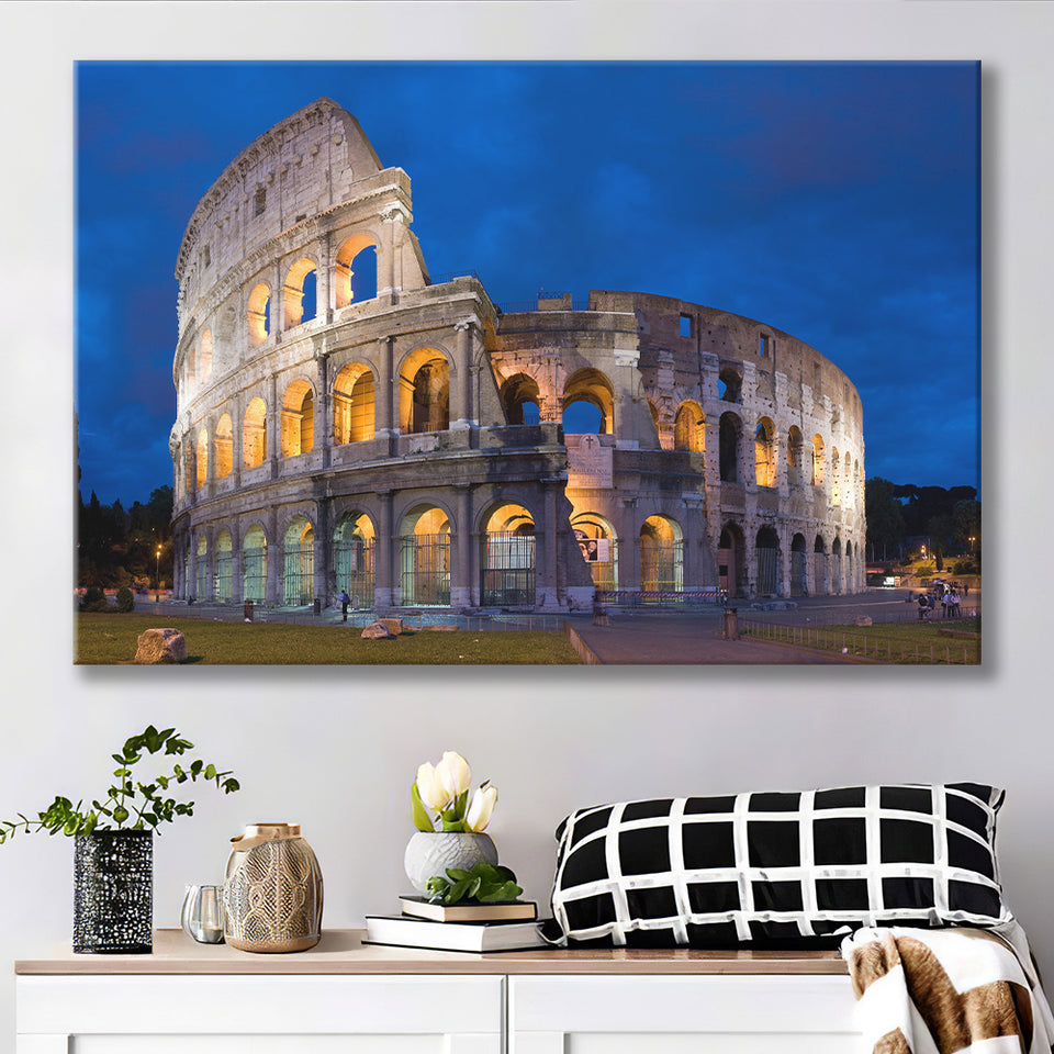 Colosseum in Rome Italy, Stadium Canvas, Sport Art, Gift for him, Fan Gift, Canvas Prints Wall Art Decor