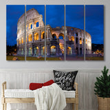 Colosseum in Rome Italy, Stadium Canvas, Sport Art, Gift for him, Multi Panels B, Canvas Prints Wall Art Decor