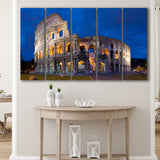 Colosseum in Rome Italy, Stadium Canvas, Sport Art, Gift for him, Multi Panels B, Canvas Prints Wall Art Decor