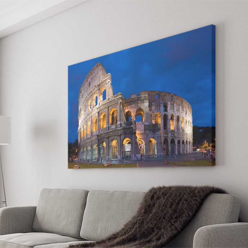 Colosseum in Rome Italy, Stadium Canvas, Sport Art, Gift for him, Fan Gift, Canvas Prints Wall Art Decor