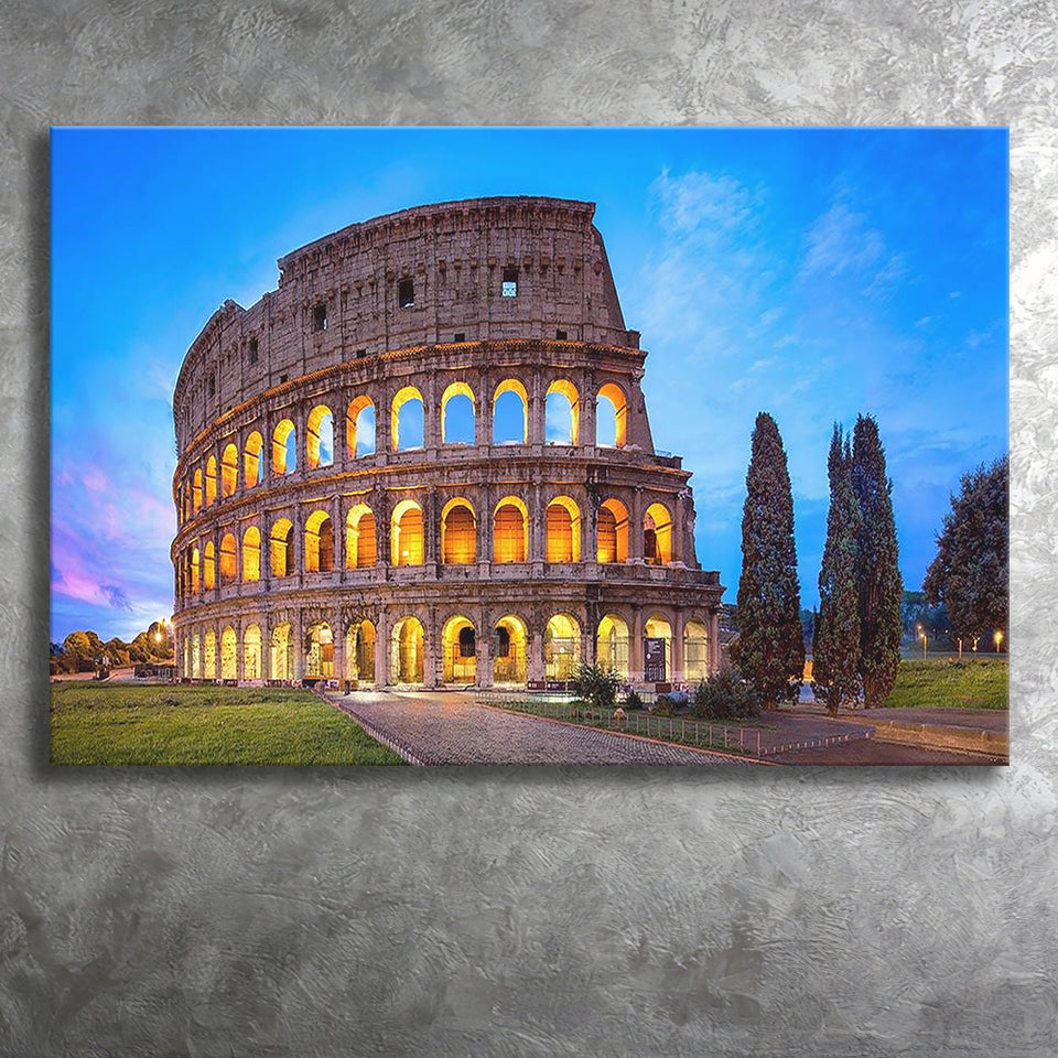 Colosseum in Rome, Stadium Canvas, Sport Art, Gift for him, Fan Gift, Canvas Prints Wall Art Decor