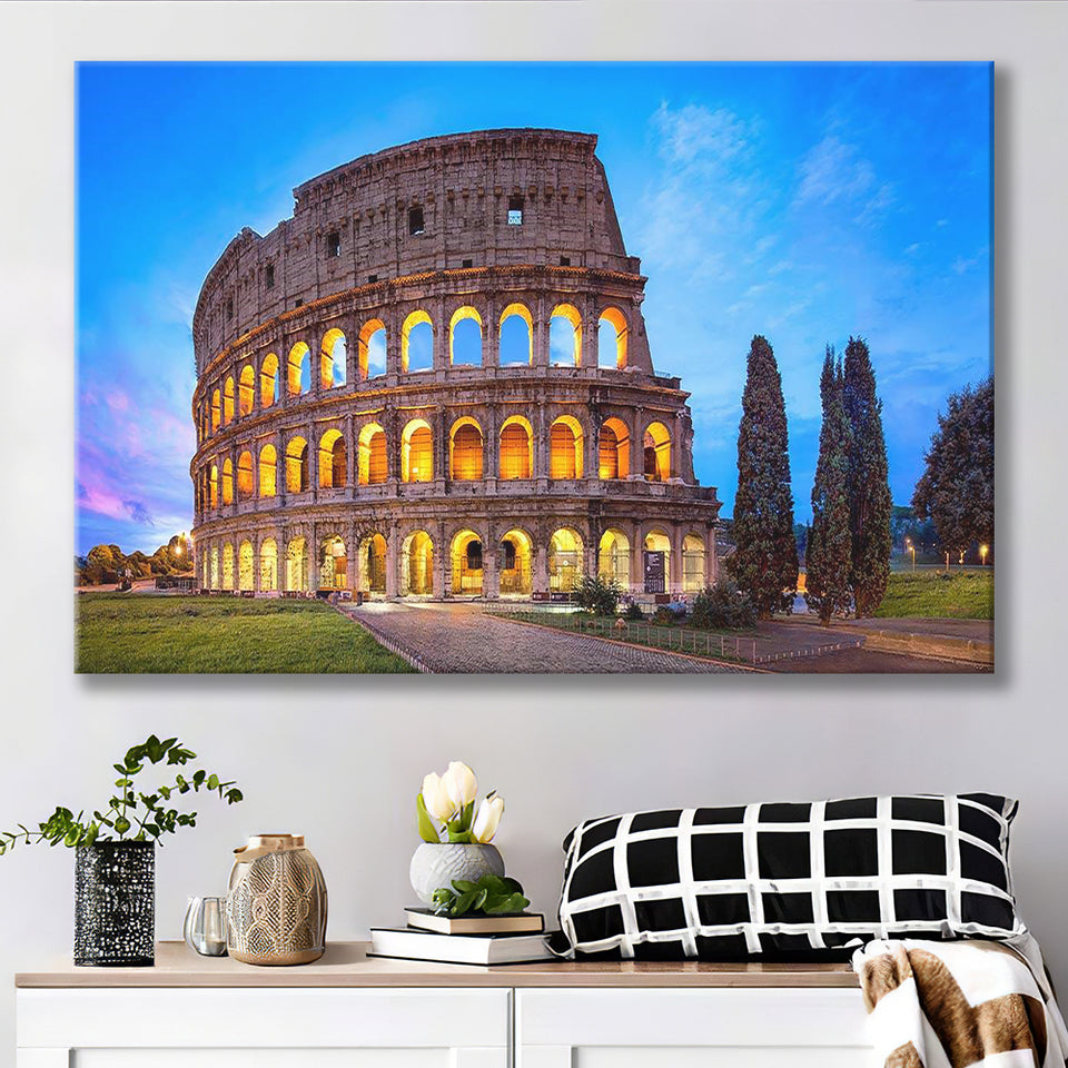 Colosseum in Rome, Stadium Canvas, Sport Art, Gift for him, Fan Gift, Canvas Prints Wall Art Decor