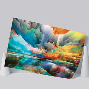 Colourful Clouds Wall Art Abstract Replica Poster Prints Wall Art Decor, Unframe, Poster Art