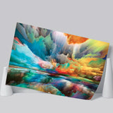 Colourful Clouds Wall Art Abstract Replica Poster Prints Wall Art Decor, Unframe, Poster Art