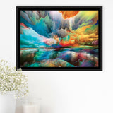 Colourful Clouds Wall Art Abstract Replica Framed Canvas Prints Wall Art Decor, Framed Picture, Floating Frame